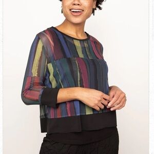 NEW Habitat SZ XL GEOMETRIC Mixed Boxy Tee